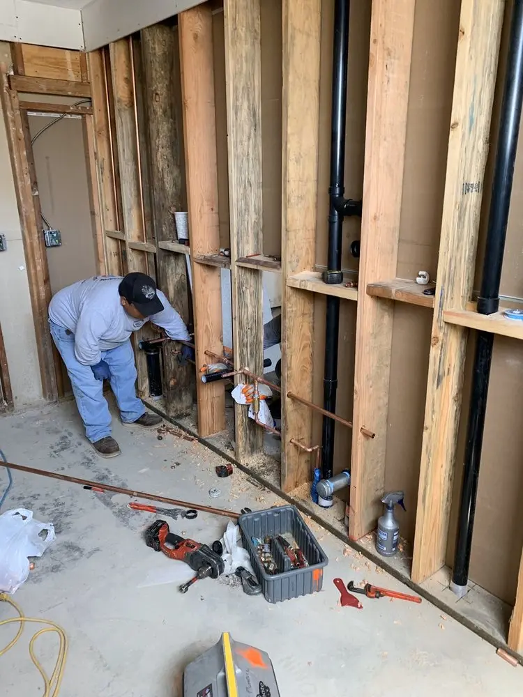 Commercial rough-in plumbing for Water Heater Replacement in River Club Estates